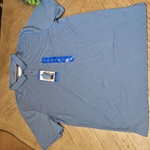 Men's Blue Polo Shirt Size L NWT